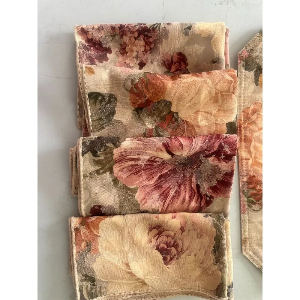 Vintage Waverly Placemats Napkins 8 Pc Cottagecore Romantic Rose Shabby Chic